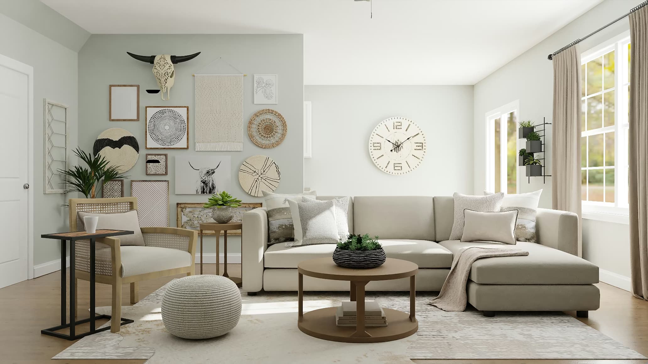 Appartement propre et lumineux après nettoyage Biclean